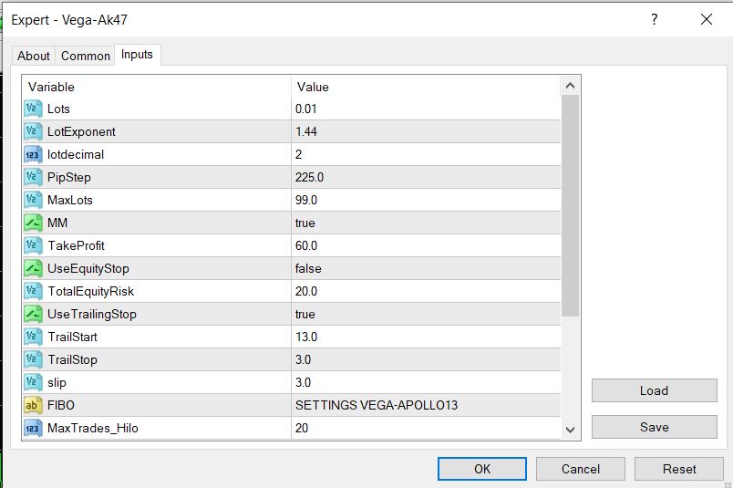 VEGA AK47 EA Settings