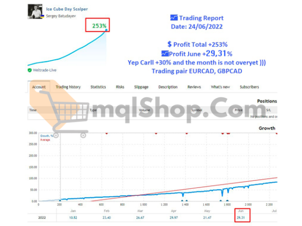 EA Ice Cube Scalper MT4 results