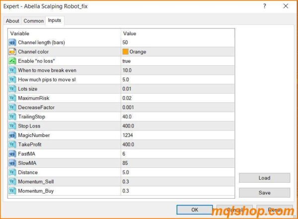 abella scalping robot settings