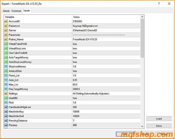 forexmado ea settings