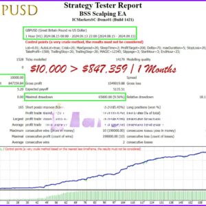 BSS Scalping EA MT4 backtest 2