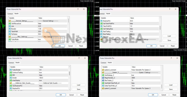 Forex Vzlomshik Pro EA MT4 Inputs